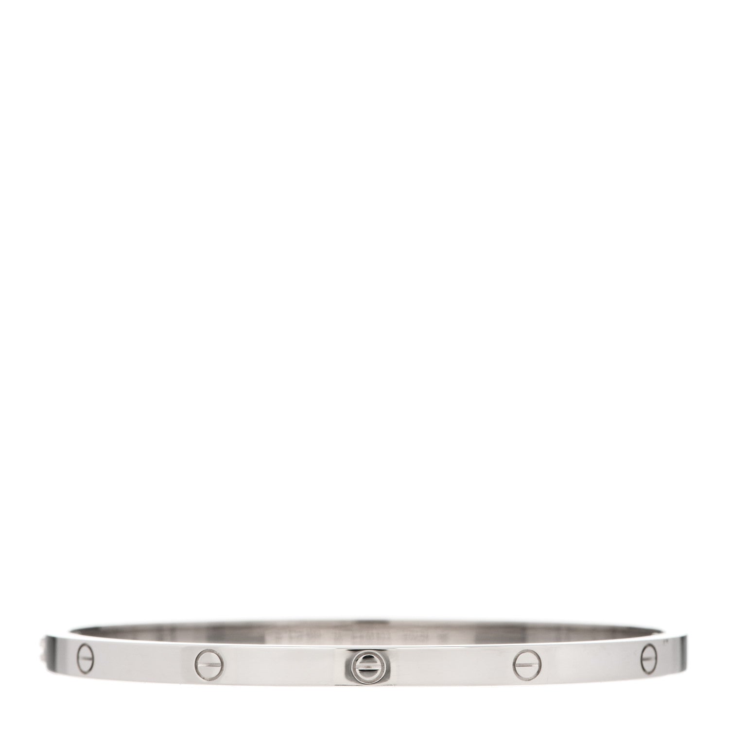 Cartier 18K White Gold Small LOVE Bracelet 17 2 of 5
