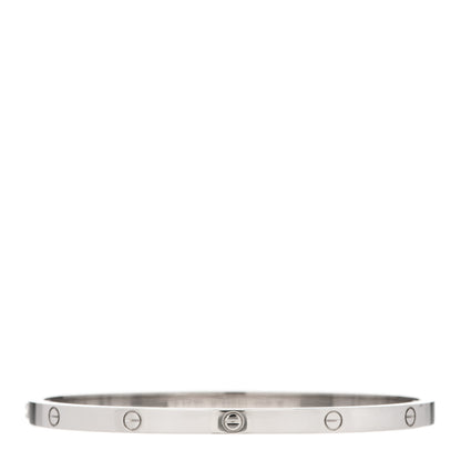 Cartier 18K White Gold Small LOVE Bracelet 17 2 of 5