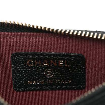 Chanel Caviar Quilted Flap Zip Card Holder Black 6 of 8
