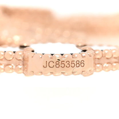 Van Cleef & Arpels 18K Rose Gold Diamond Gray Mother of Pearl 5 Motifs Vintage Alhambra Bracelet 5 of 6