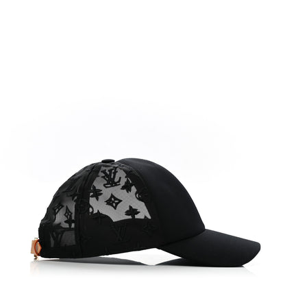 Louis Vuitton Monogram Mesh Cotton Cap M Black 5 of 7