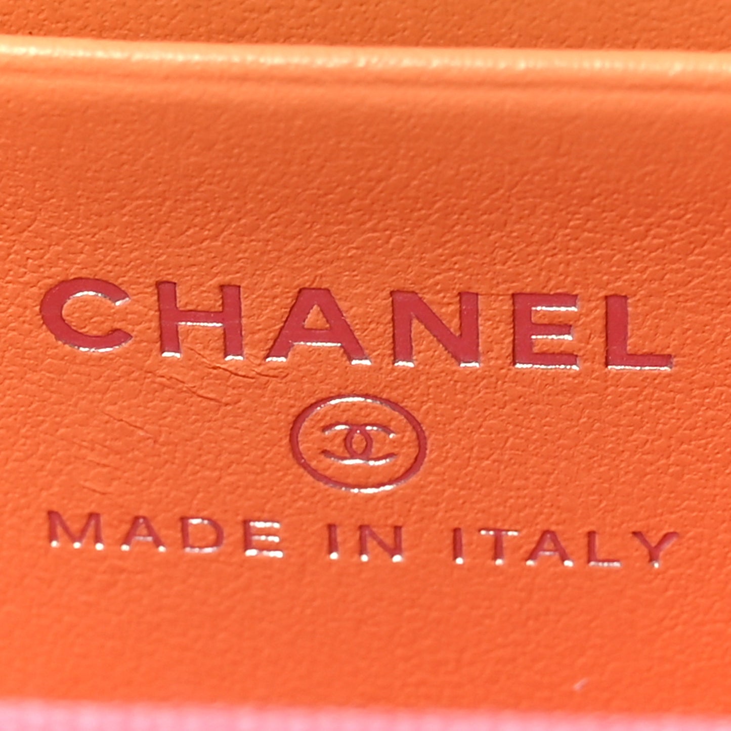 Caviar Flashy CC Zip Card Holder Wallet Orange