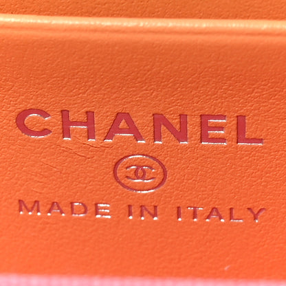 Chanel Caviar Flashy CC Zip Card Holder Wallet Orange 6 of 8