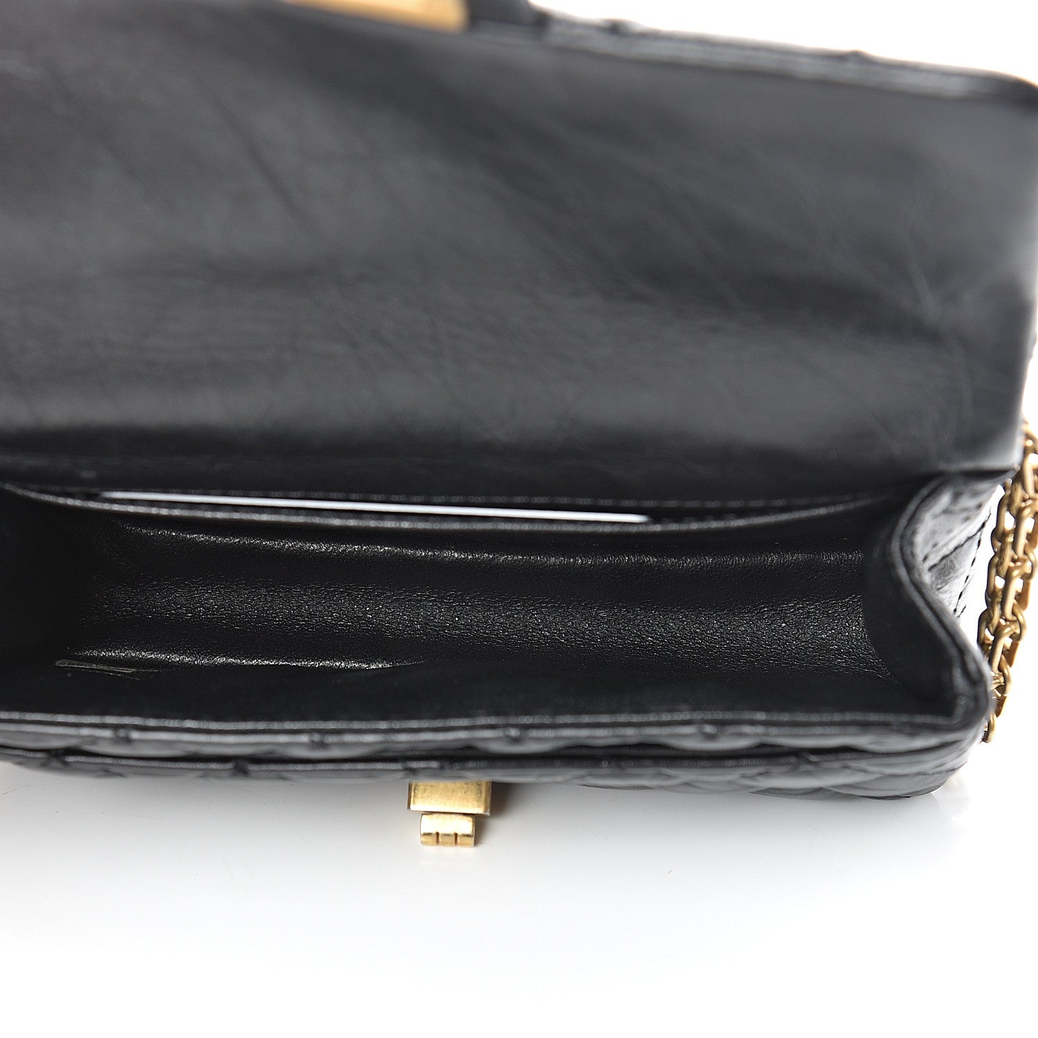 Chanel Aged Calfskin Quilted 2.55 Reissue Chain Waist Bag Black 4 of 10