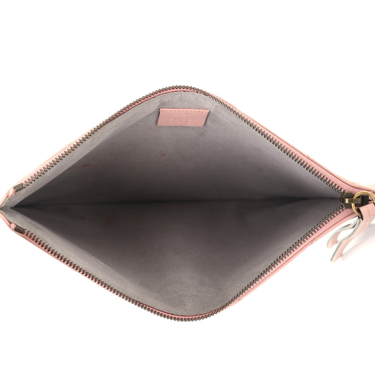 Gucci Calfskin Matelasse Large GG Marmont Zip Pouch Perfect Pink 3 of 5
