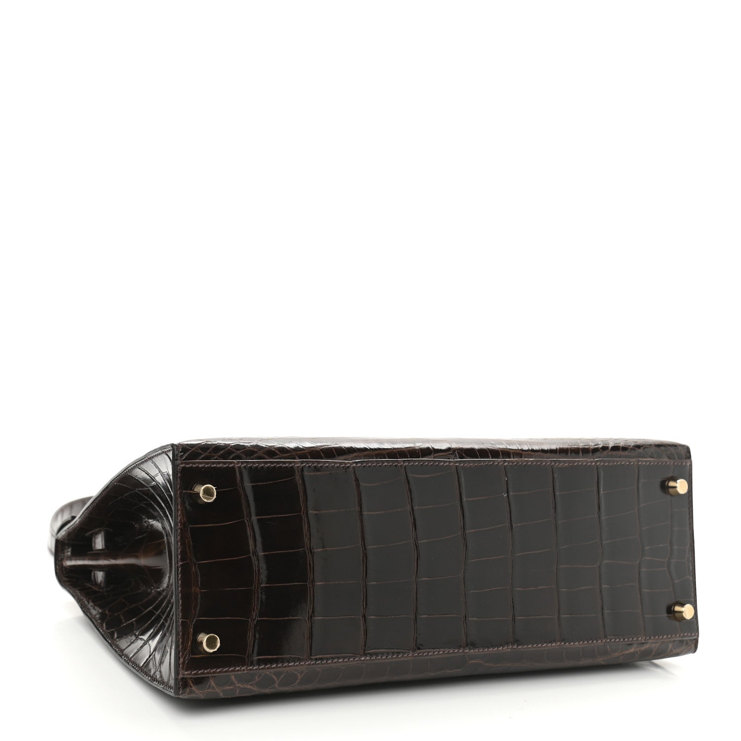 Hermes Shiny Crocodile Kelly Sellier 32 Havane 4 of 13