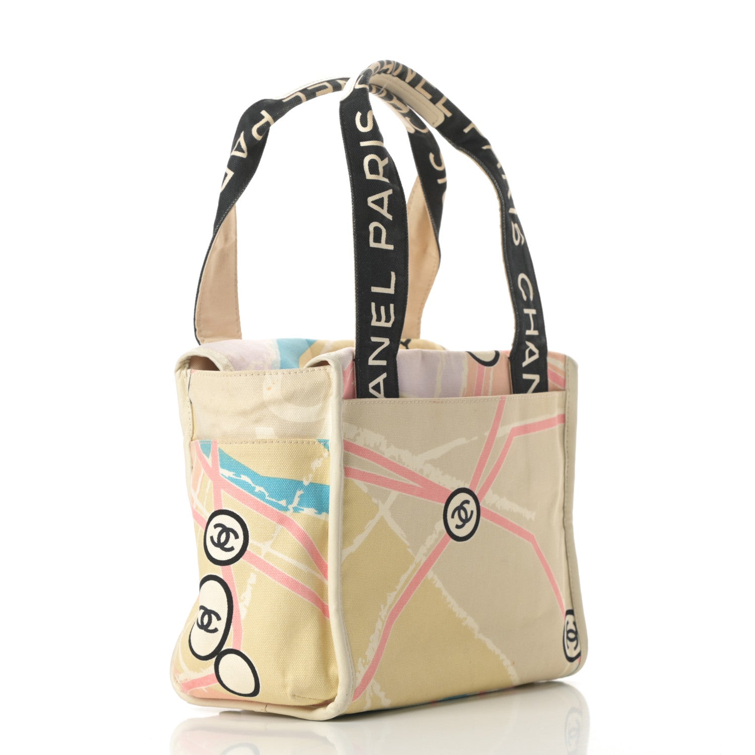 Chanel Canvas Printed Eiffel Tower Shoulder Bag 3 of 18