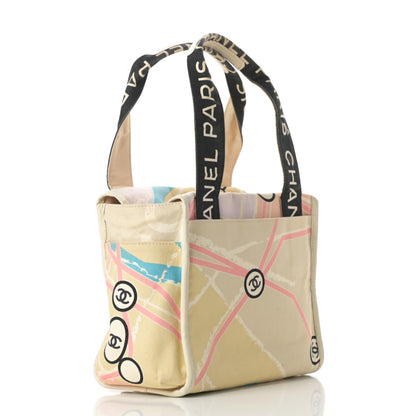 Chanel Canvas Printed Eiffel Tower Shoulder Bag 3 of 18