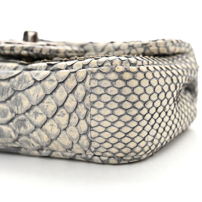 Chanel Snakeskin Extra Mini Rectangular Flap Grey 10 of 14