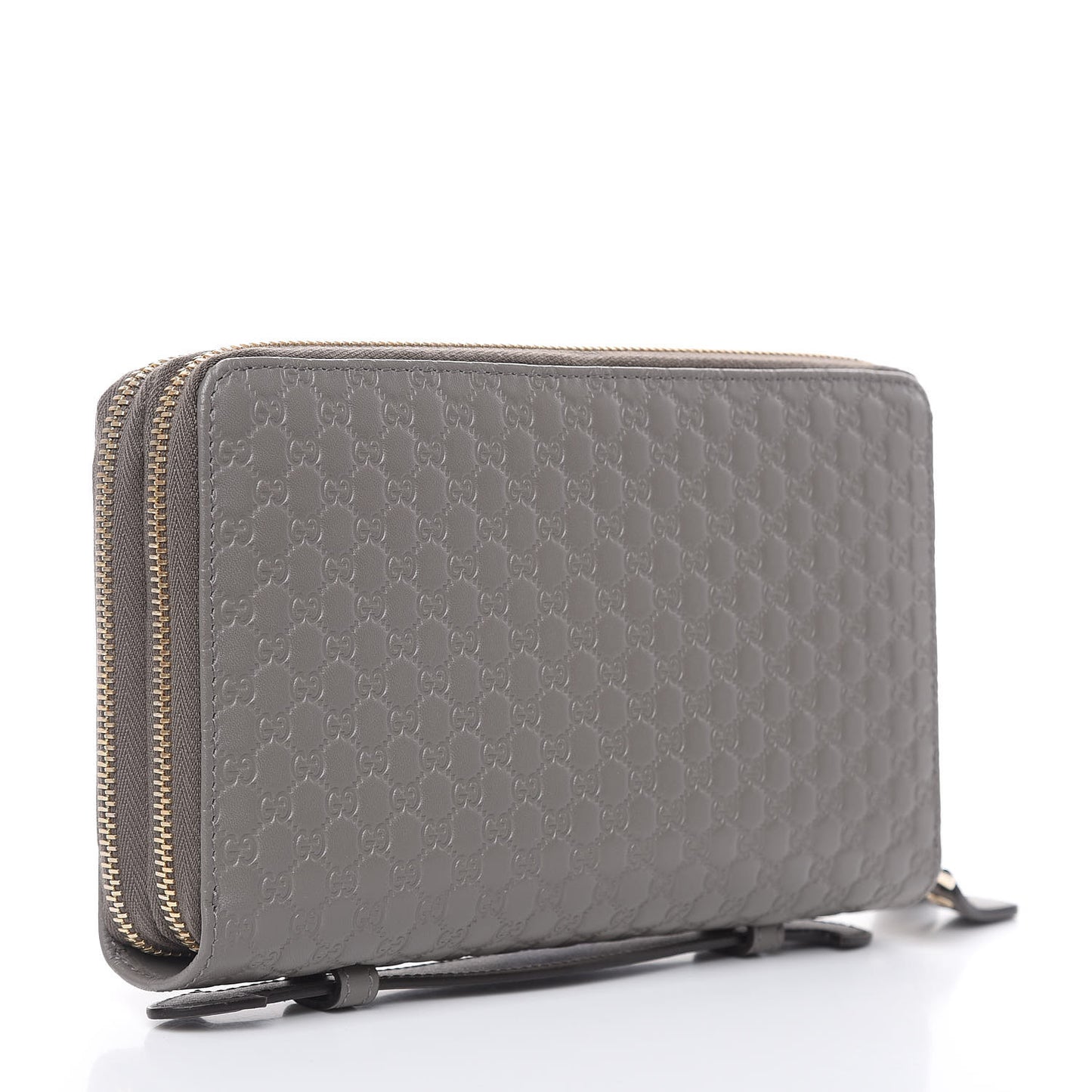 Soft Microguccissima Zip Around Top Handle Travel Wallet Loess