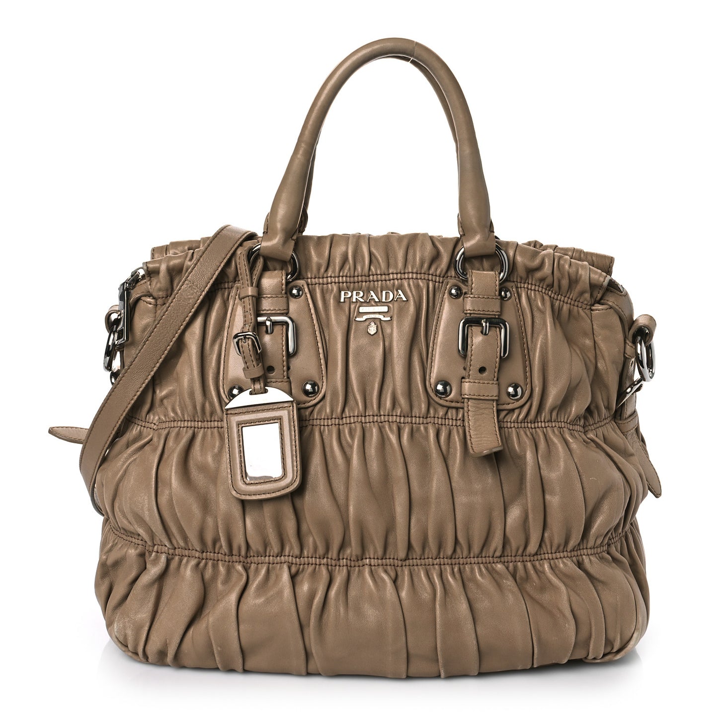 Nappa Gaufre Tote Cuoio Argilla