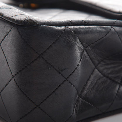 Chanel Lambskin Quilted Medium Double Flap Black 17 of 20