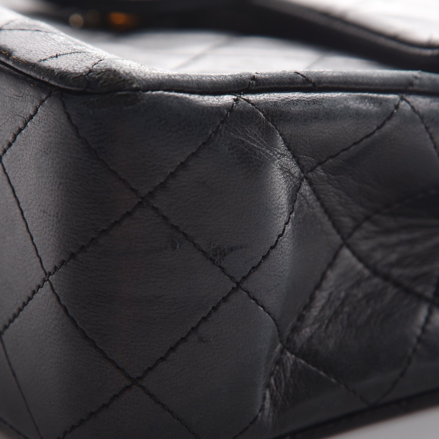 Chanel Lambskin Quilted Medium Double Flap Black 17 of 20