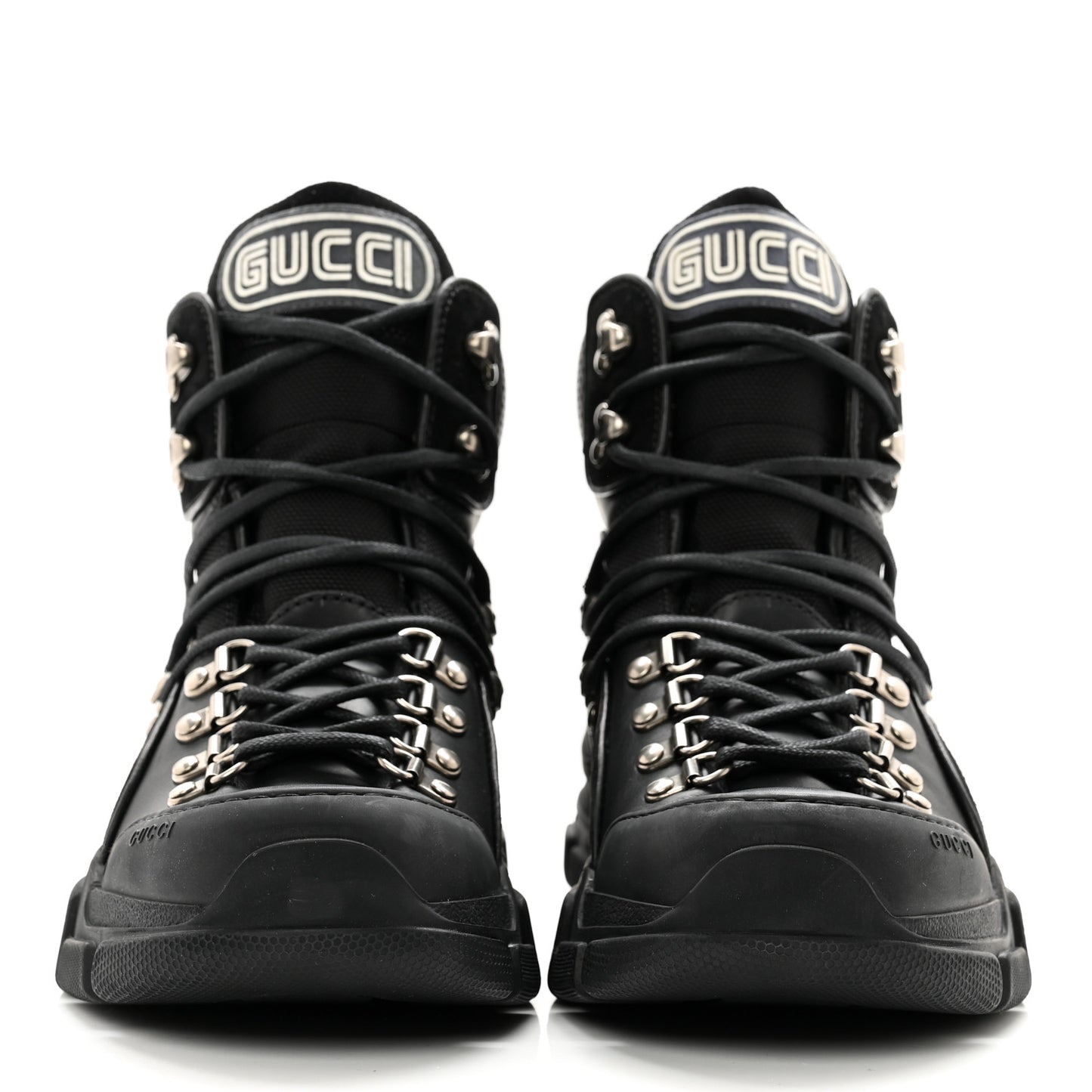 X SEGA Calfskin Suede Technical Canvas Womens Flashtrek High-Top Sneakers 39 Black