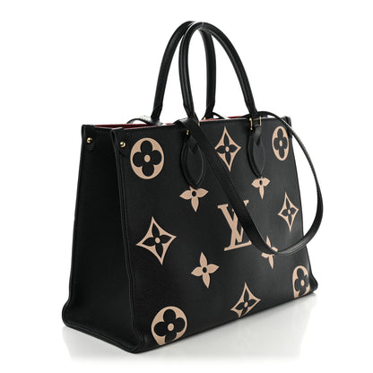 Louis Vuitton Empreinte Monogram Giant Onthego MM Black Beige 4 of 19