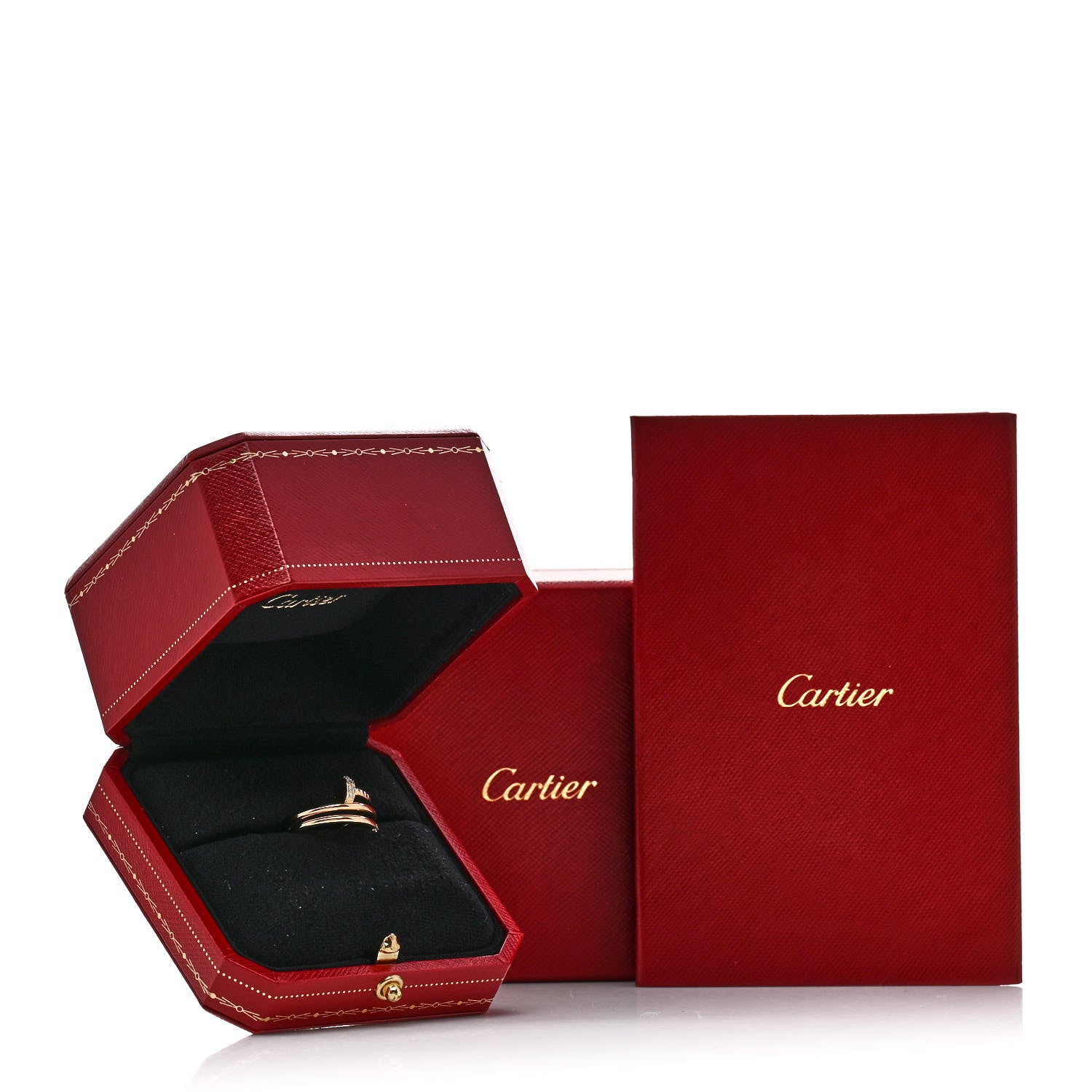 Cartier 18K Yellow Gold Diamond Double Juste Un Clou Ring 49 5 6 of 6