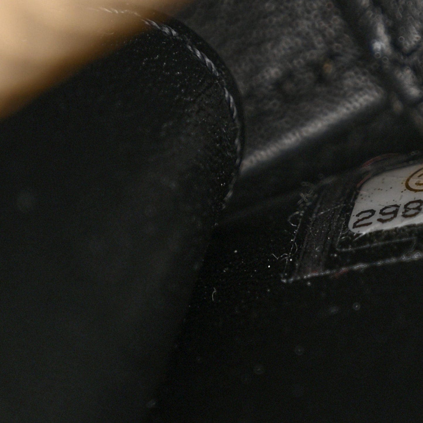 Goatskin Quilted Small CC Filigree Vanity Case Black