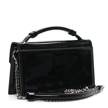 Christian Louboutin Patent Calfskin Small Elisa Baguette Black 3 of 12