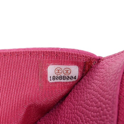 Chanel Iridescent Caviar Quilted Wallet on Chain WOC Pink 7 of 9