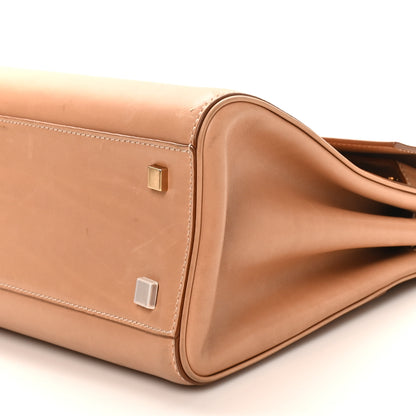 Saint Laurent Shiny Calfskin Le Fermoir Top Handle Bag Vintage Brown 9 of 10