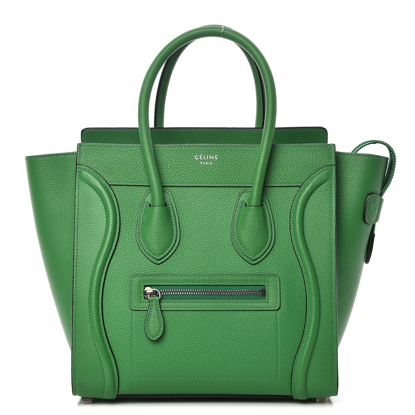 Drummed Calfskin Micro Luggage Mint