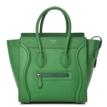 Celine Drummed Calfskin Micro Luggage Mint 1 of 12