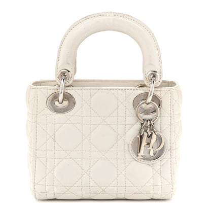 Christian Dior Lambskin Cannage Mini Lady Dior White 1 of 11