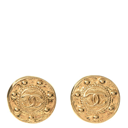 Chanel CC Earrings Clip On Gold 1 of 4