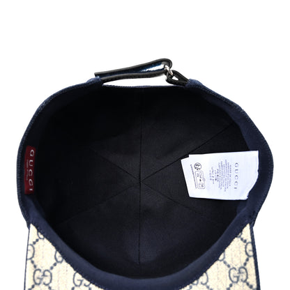 Gucci Lasered Denim Monogram Logo Baseball Hat L Blue 7 of 8