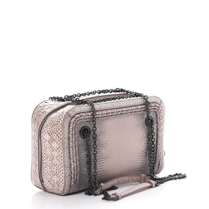 Bottega Veneta Lizard Snakeskin Chain Shoulder Bag 3 of 10