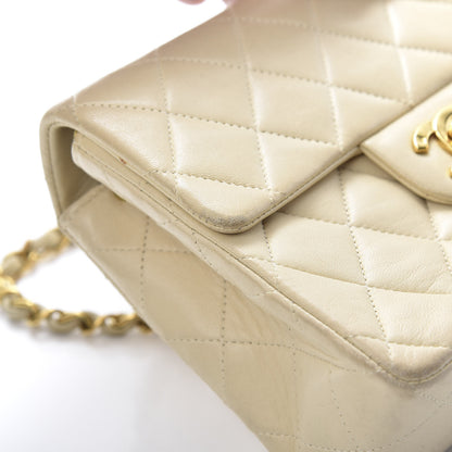 Chanel Lambskin Quilted Mini Square Flap Beige 16 of 19