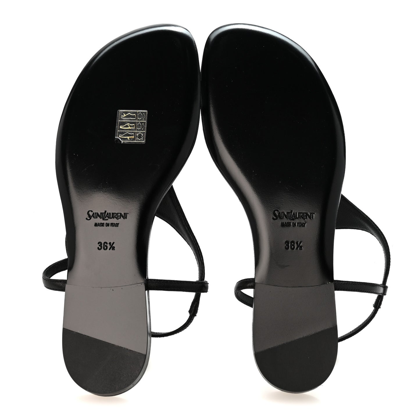 Lambskin Monogram Cassandra Slingback Flat Sandals 36.5 Black