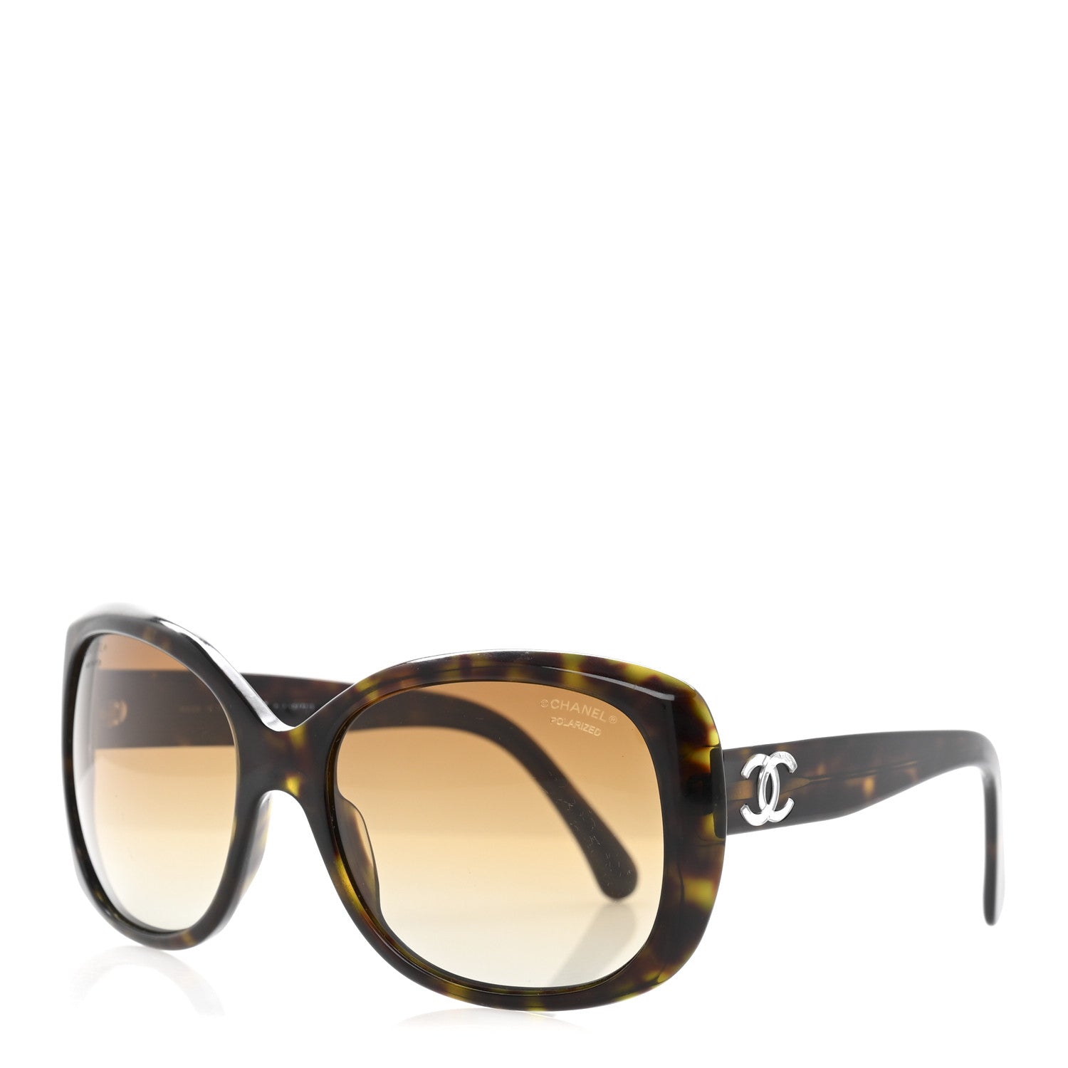 Chanel Acetate Polarized CC Sunglasses 5183 Tortoise 1 of 8