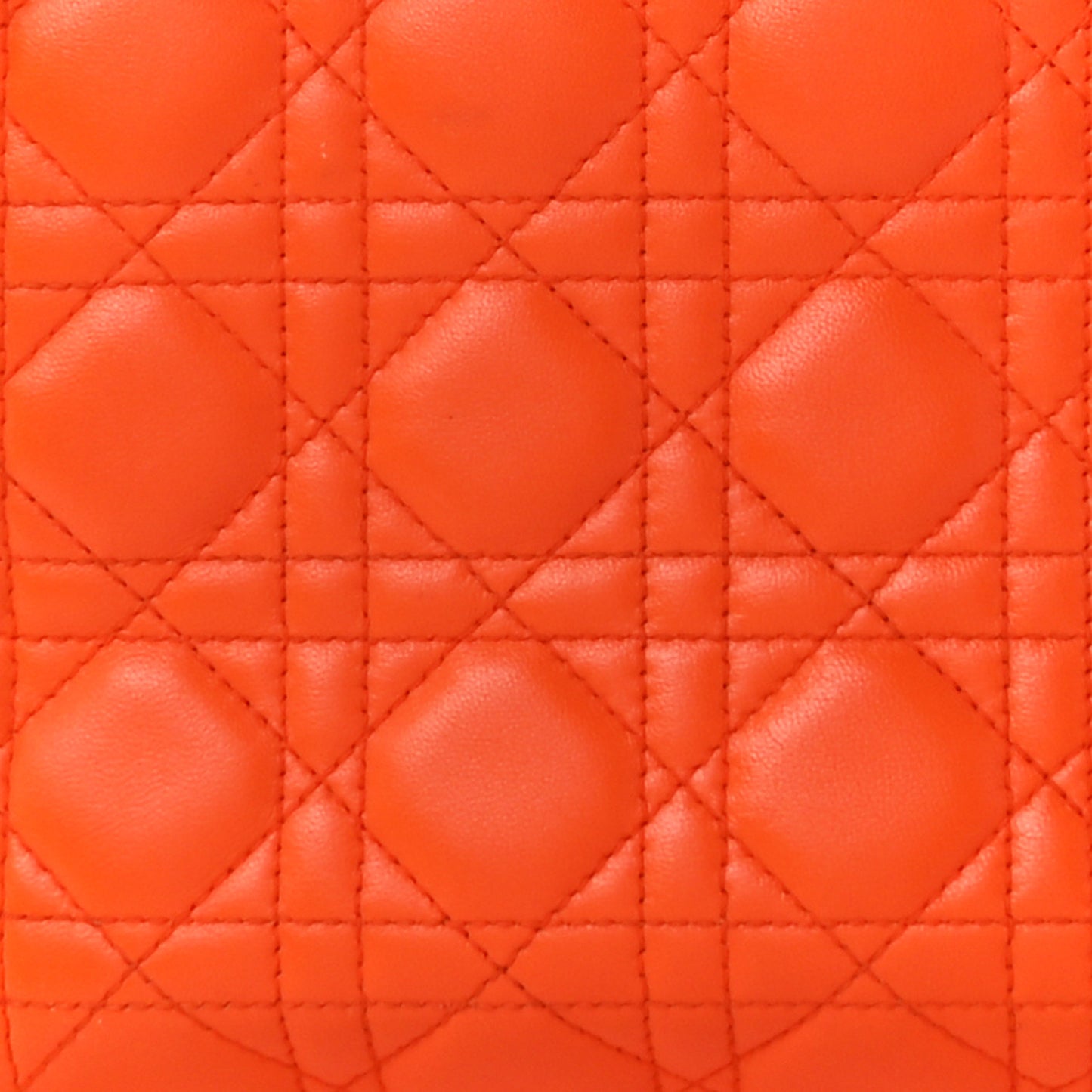 Lambskin Cannage Medium Lady Dior Orange
