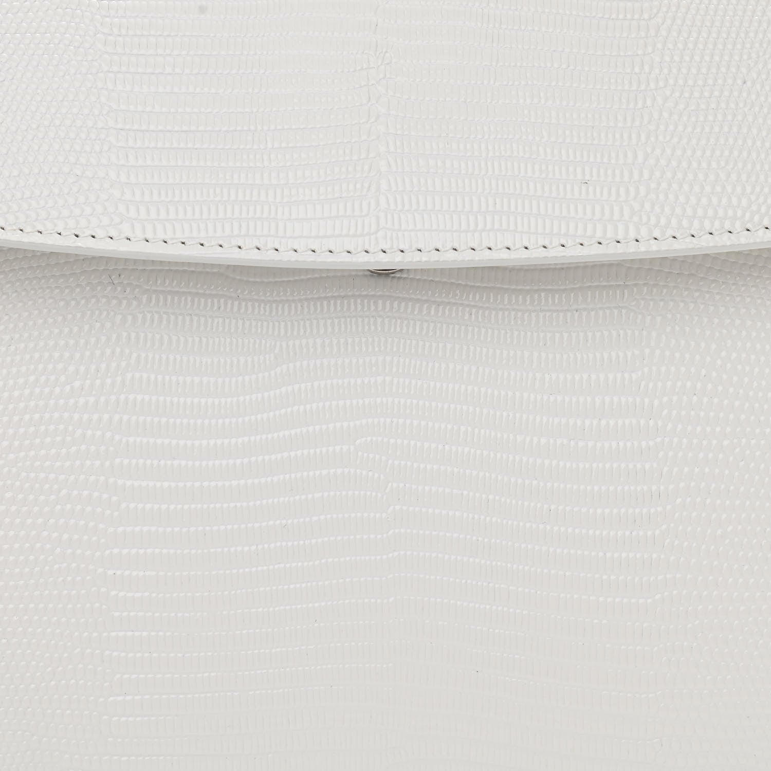 Balenciaga Patent Calfskin Lizard Embossed Medium Ghost Shoulder Bag Optic White 9 of 12