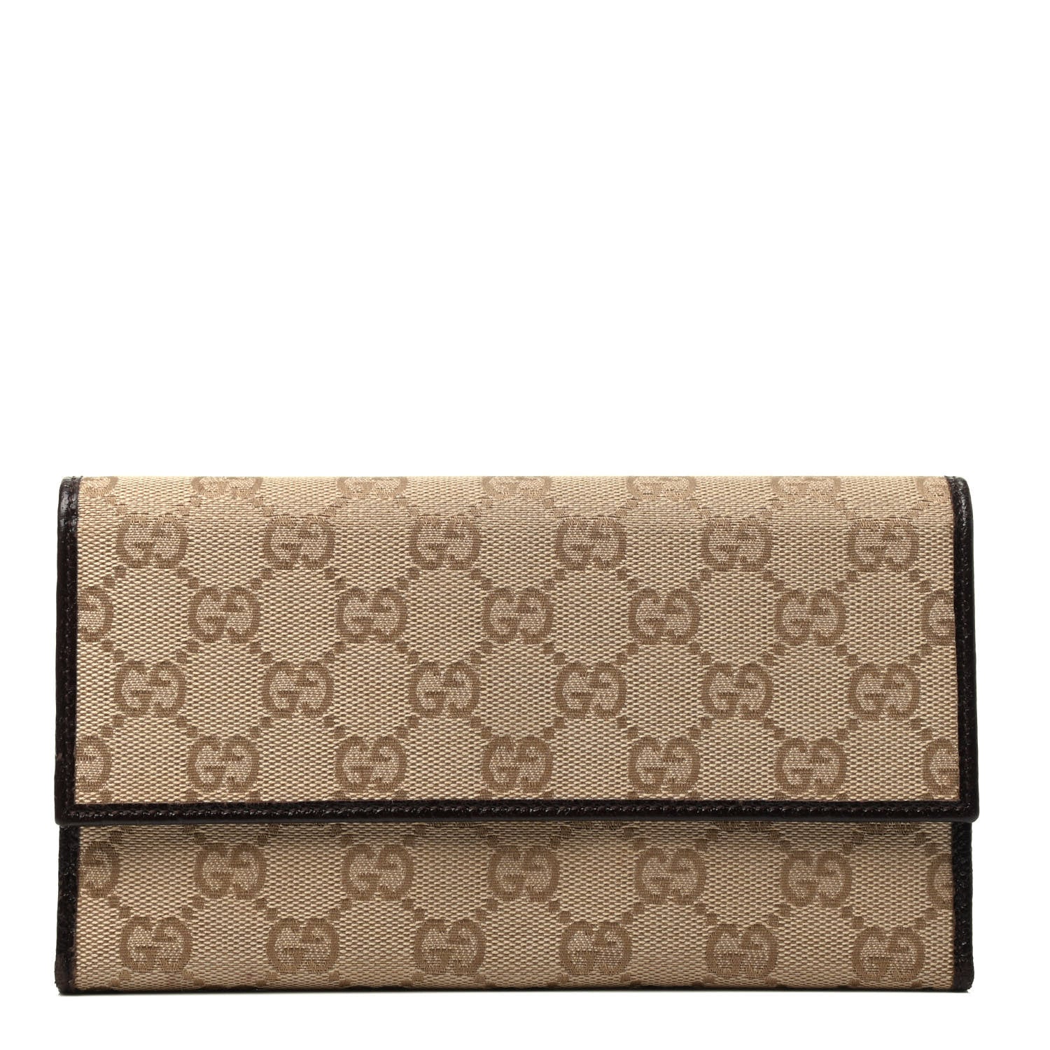 Gucci Monogram Continental Flap Wallet Brown 1 of 3