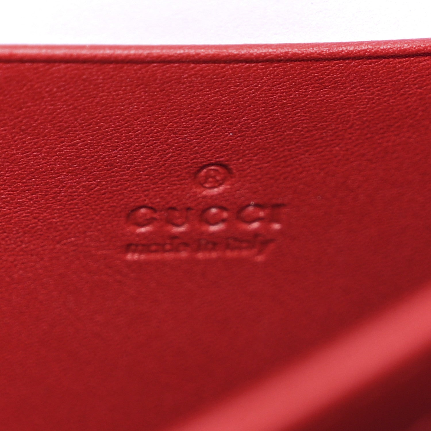 Gucci Calfskin Matelasse GG Marmont Chain Wallet Hibiscus Red 6 of 12