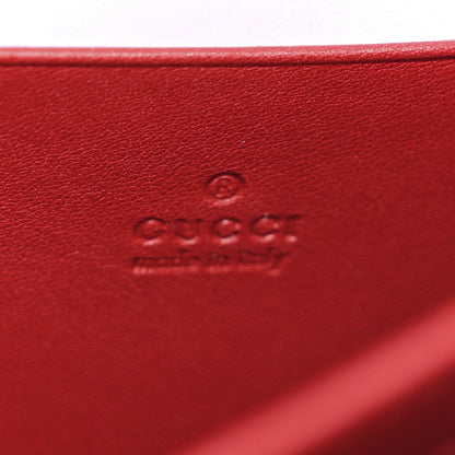 Gucci Calfskin Matelasse GG Marmont Chain Wallet Hibiscus Red 6 of 12