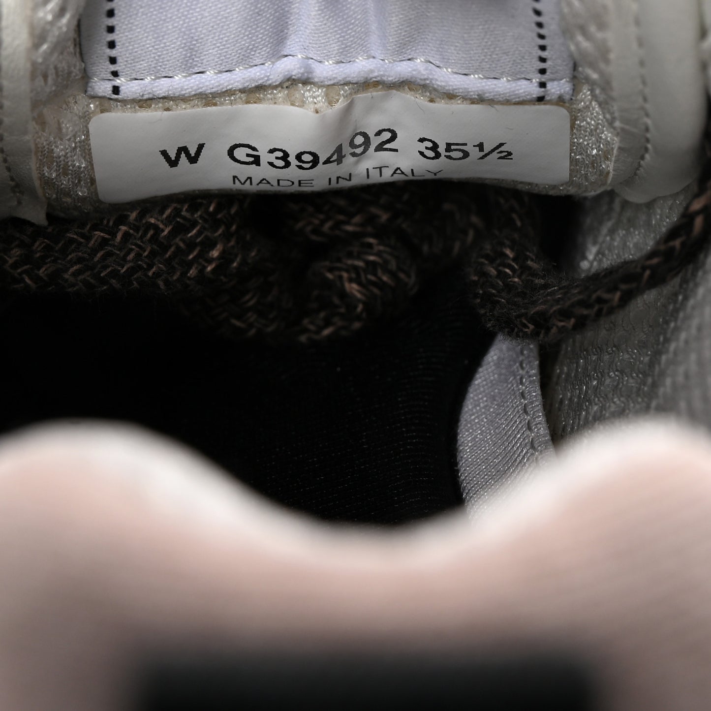 Suede Calfskin Fabric CC Sneakers 35.5 Dark Grey Light Pink