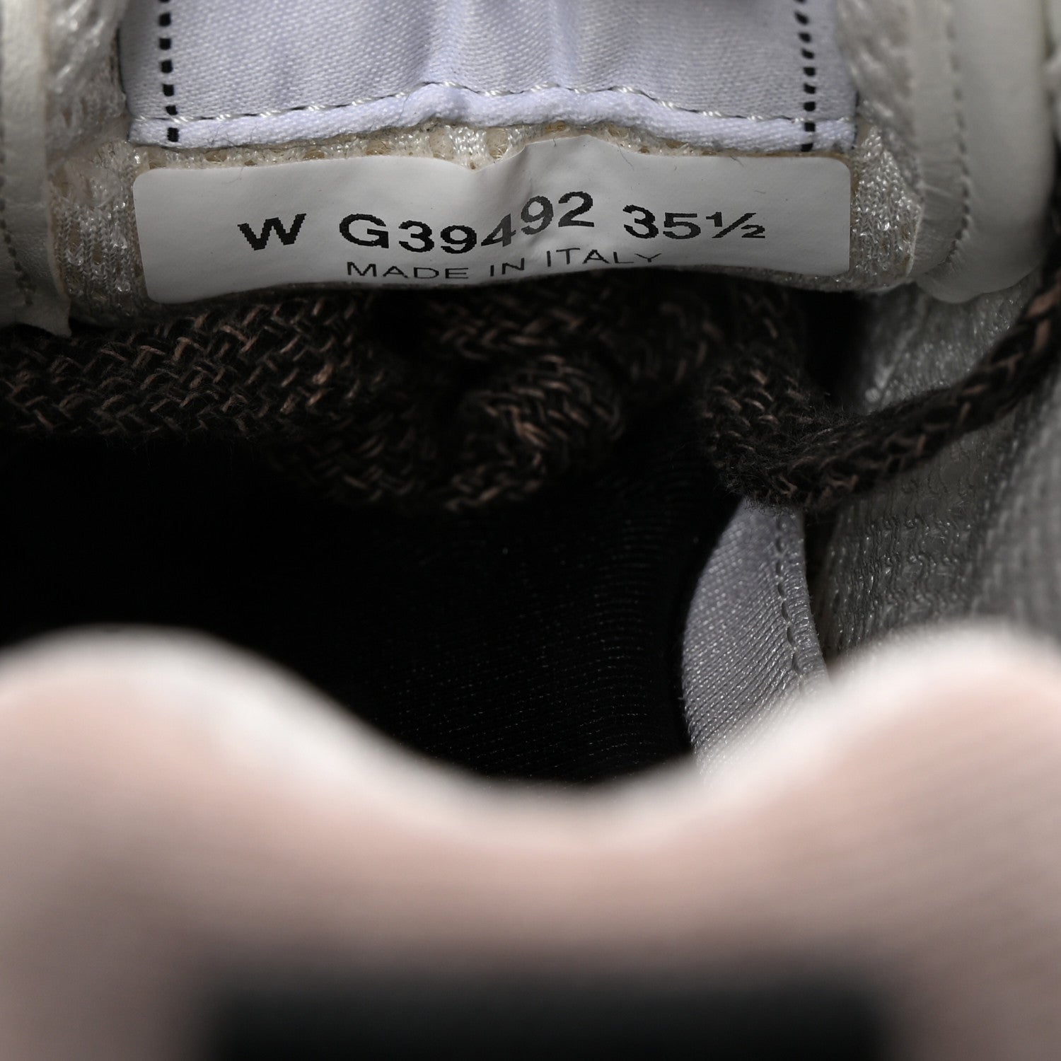 Chanel Suede Calfskin Fabric CC Sneakers 35.5 Dark Grey Light Pink 9 of 10