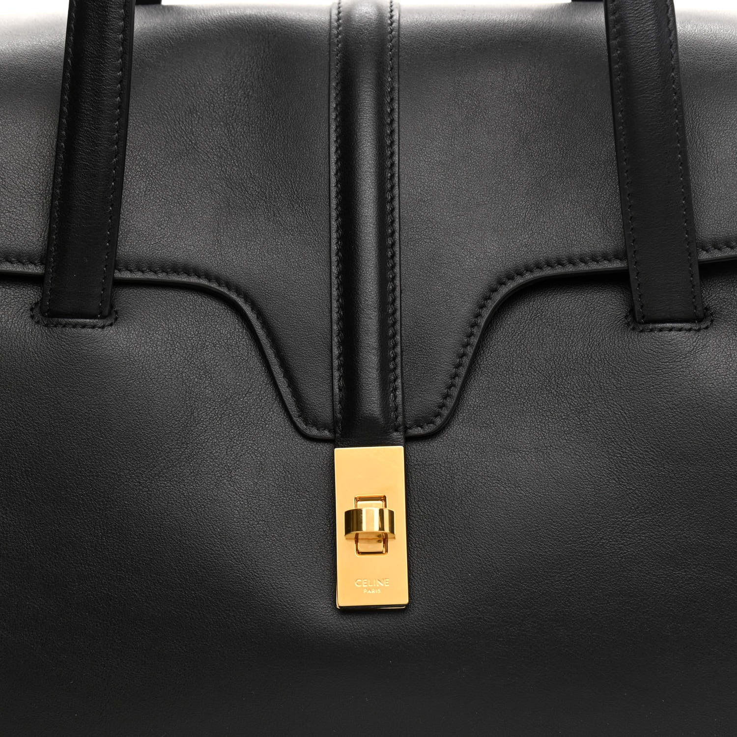 Celine Smooth Calfskin Medium Soft 16 Bag Black 8 of 10