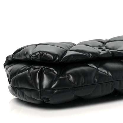 Balenciaga Nappa Calfskin Quilted Touch B Clutch Bag Black 8 of 9
