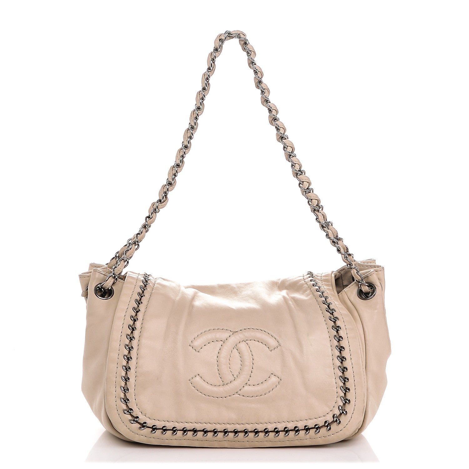 Chanel Smooth Calfskin Luxe Ligne Small Flap Bag Light Beige 1 of 9