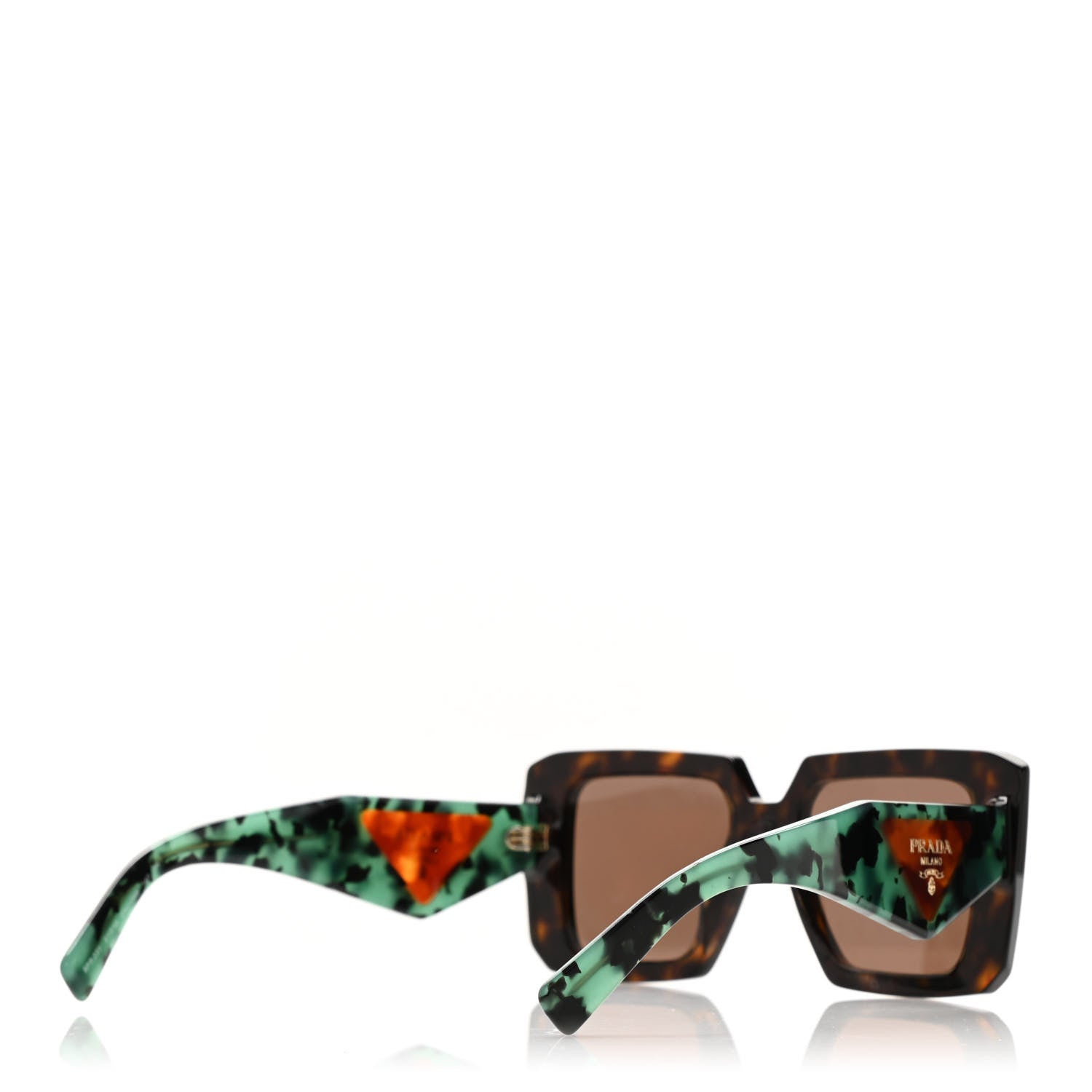 Prada Acetate Symbole Sunglasses SPR 23Y Red Tortoise 4 of 6