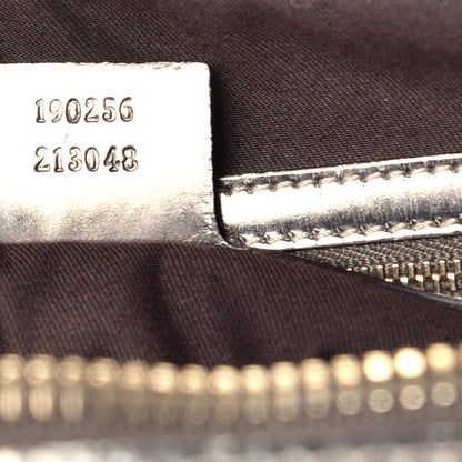 Gucci Monogram Large Pop Bamboo Top Handle Tote Pewter 7 of 11