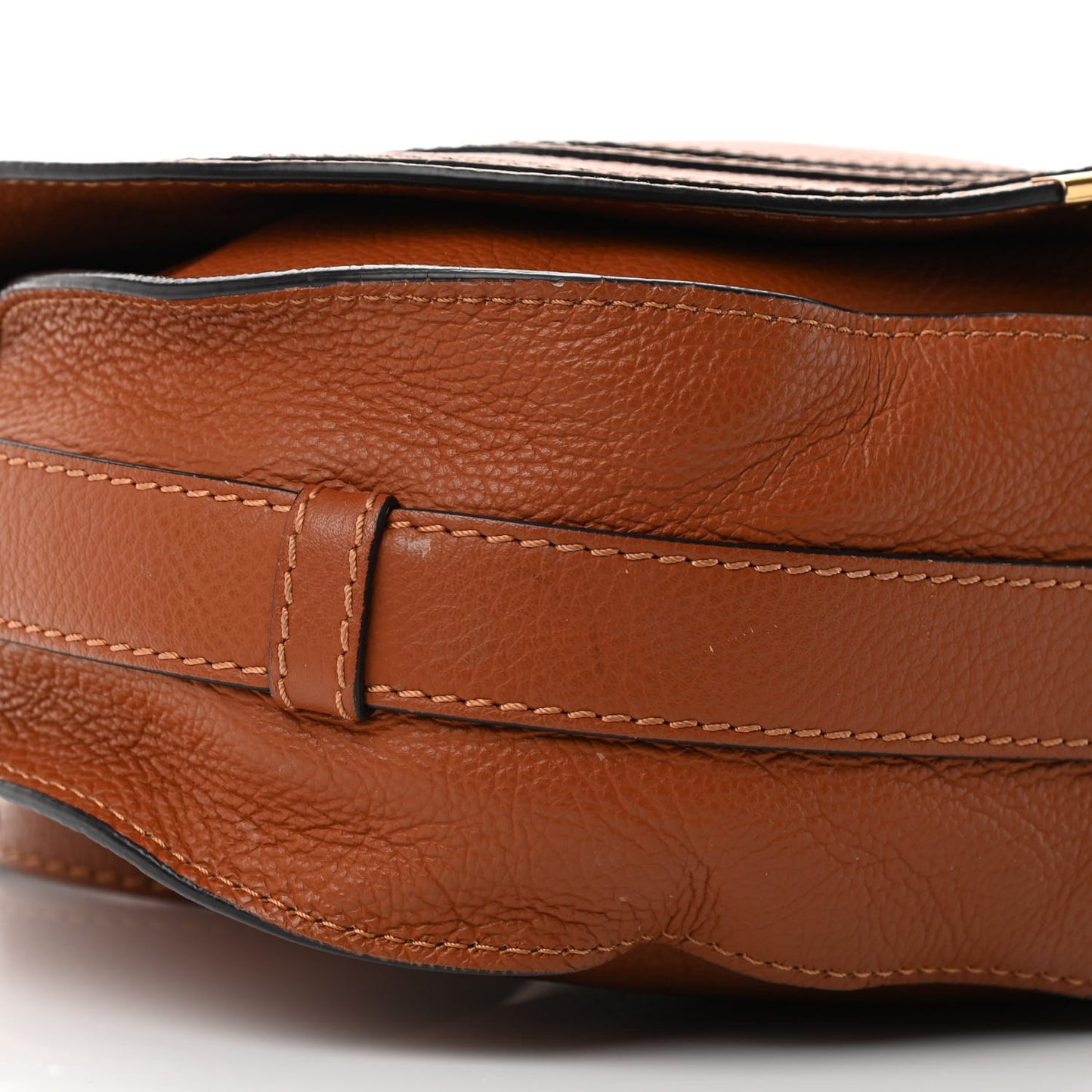 Calfskin Medium Marcie Round Crossbody Bag Tan