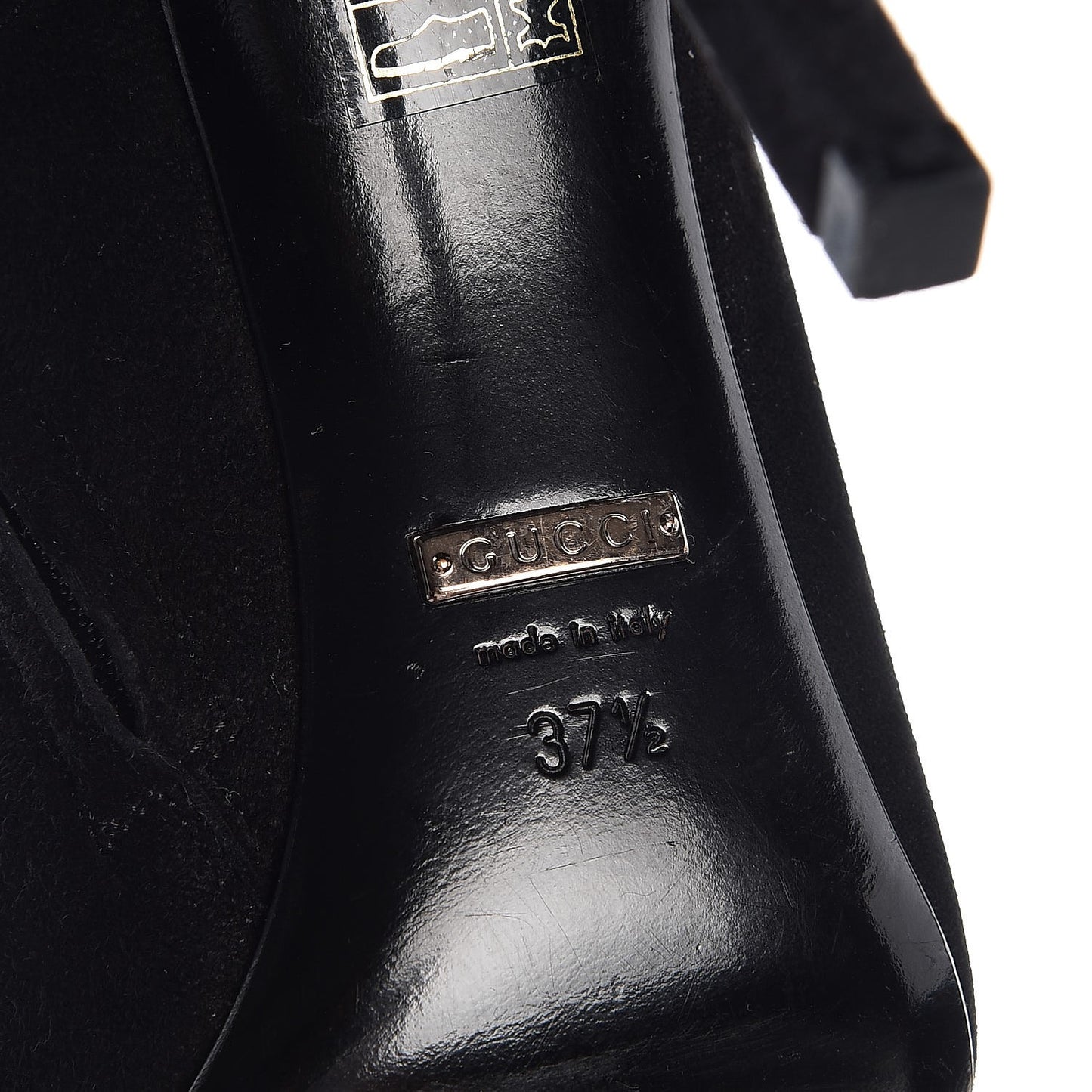 Suede Fringe Becky Bootie 37.5 Black