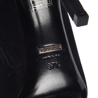 Gucci Suede Fringe Becky Bootie 37.5 Black 8 of 10