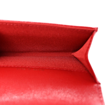 Chanel Caviar Quilted Flap Card Holder Wallet Red 5 of 9
