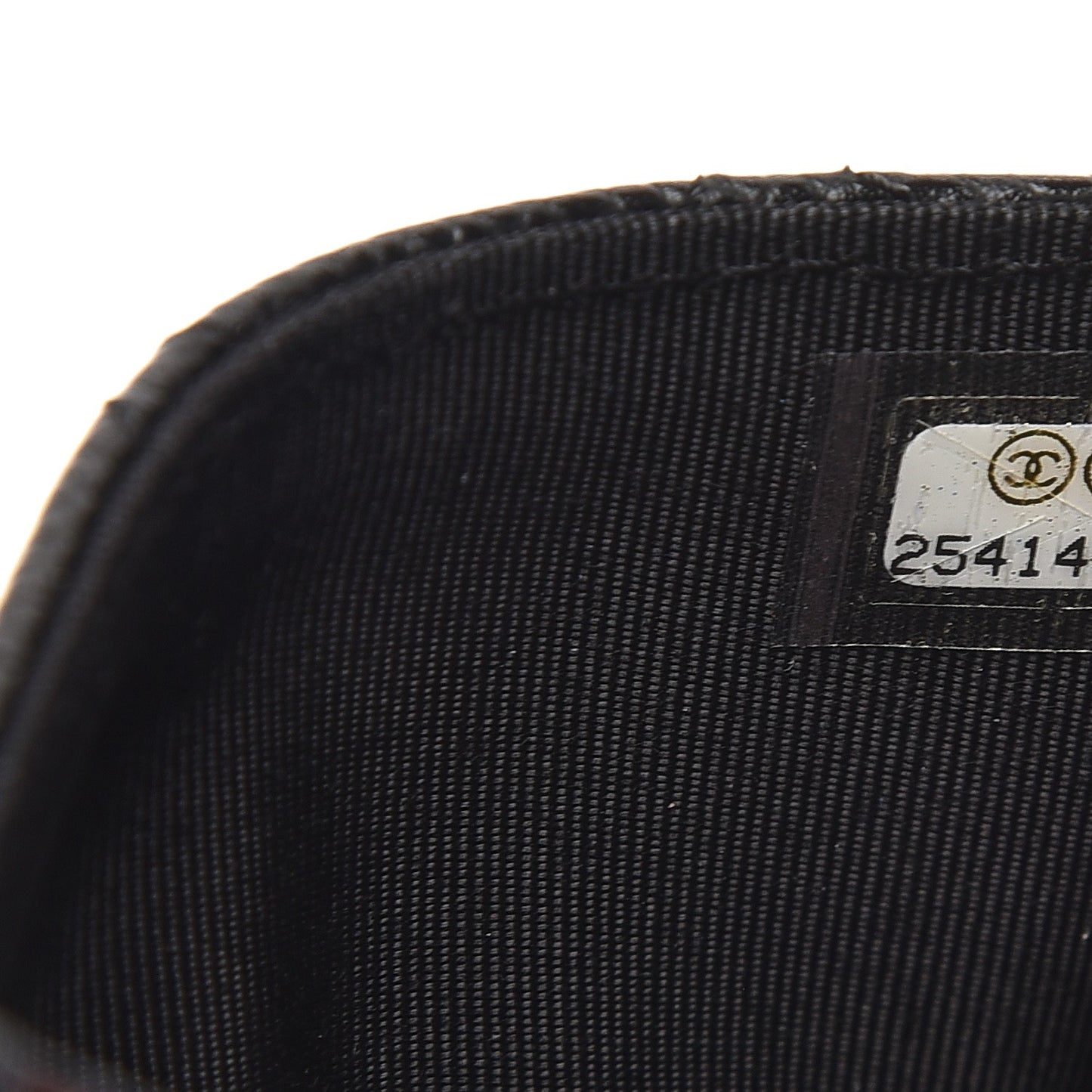 Caviar Quilted Flap Card Holder Black